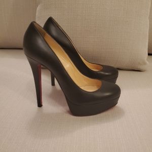 Christian louboutin- bianca black leather